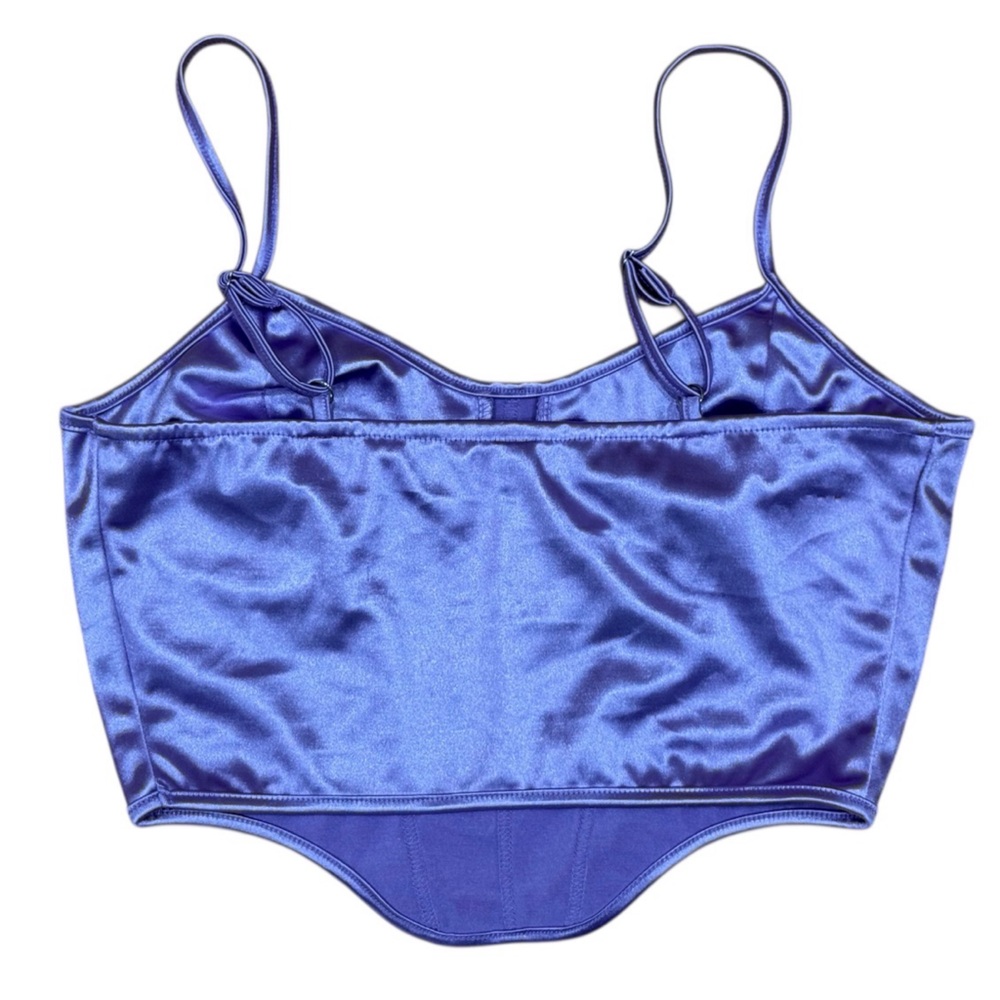 Metallic Purple Crop Top - Picture 2 of 3